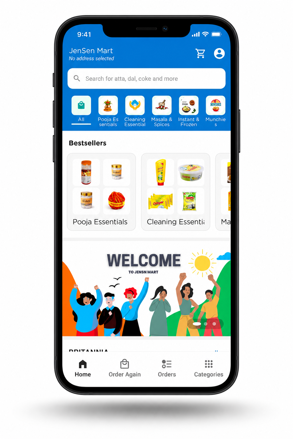 Jensn Mart app on phone
